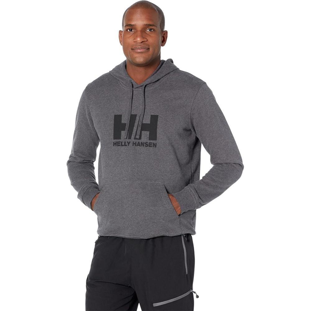 imageHellyHansen 33977 Mens Hh Logo Hoodie981 Ebony Melange