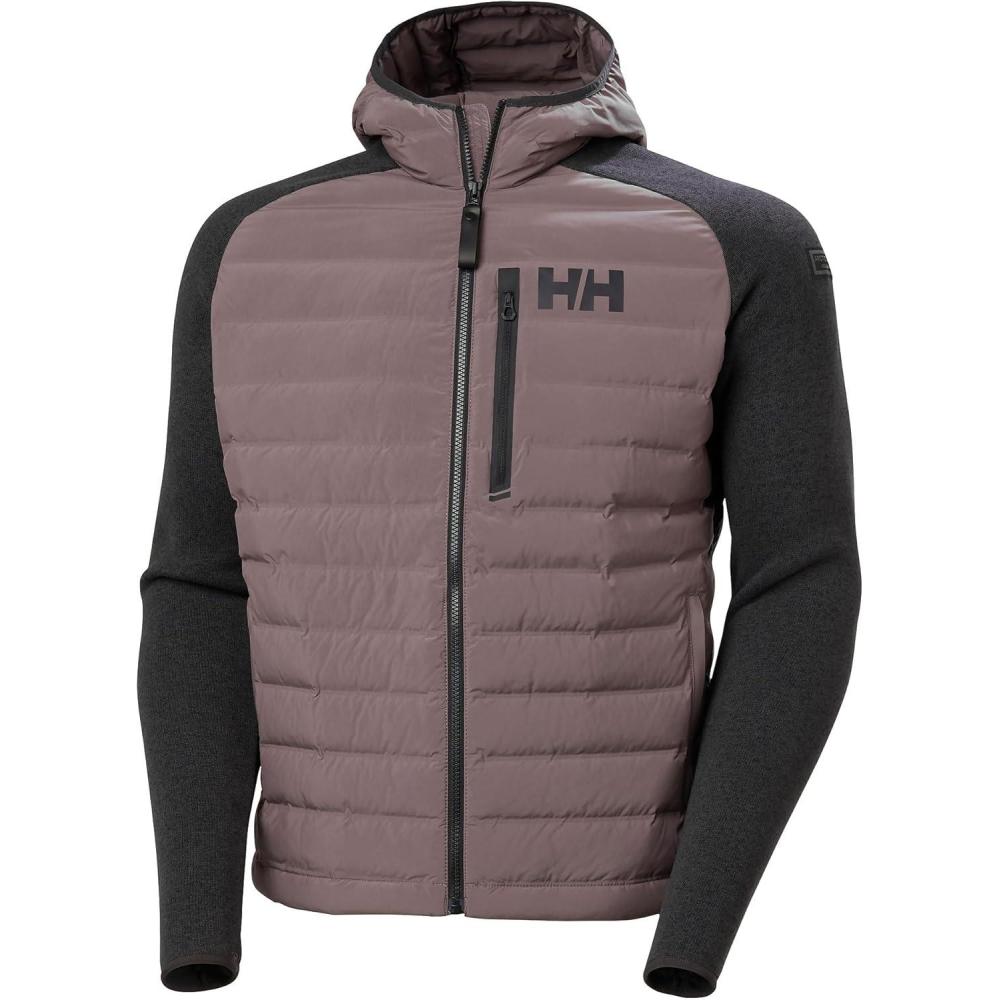 imageHellyHansen Arctic Ocean Hybrid Insulator Mens Athletic Insulated Jacket Lightweight Breathable WaterResistant Coat656 Sparrow Grey