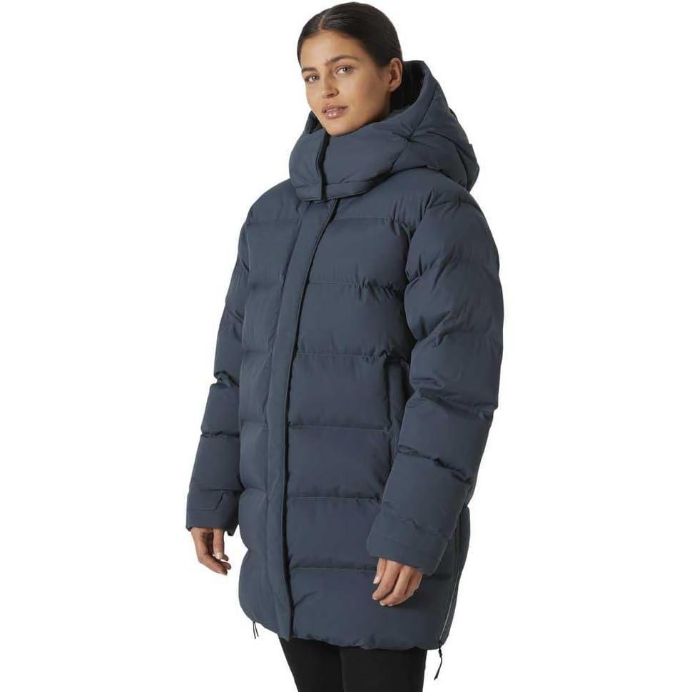 imageHellyHansen Aspire Puffy Parka Womens Winter Coat Puffer Jacket Insulated Water Resistant Long Warm Hooded Synthetic Down860 Alpine Frost
