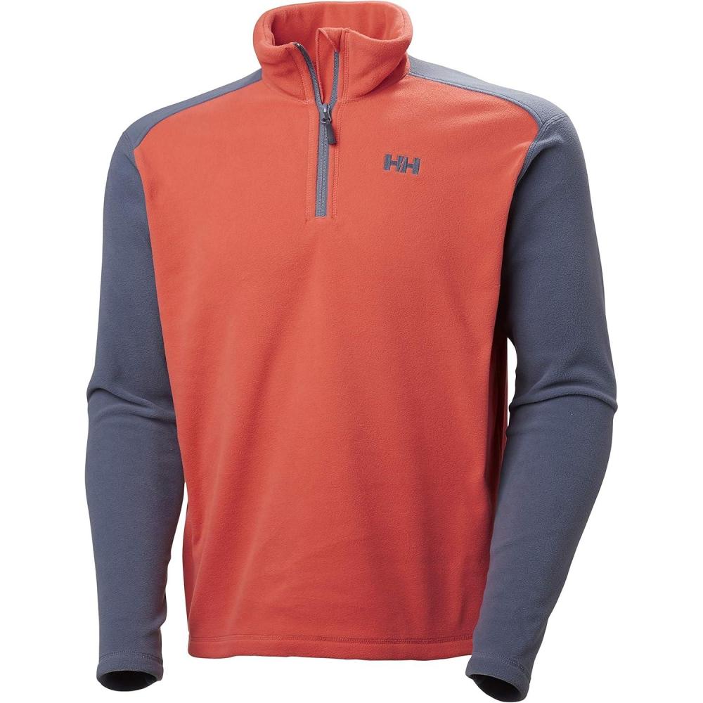 imageHellyHansen Daybreaker 12 Zip Fleece Mens Recycled FleeceOuterwearJackets Cozy HalfZip Pullover For All Seasons118 Paprika