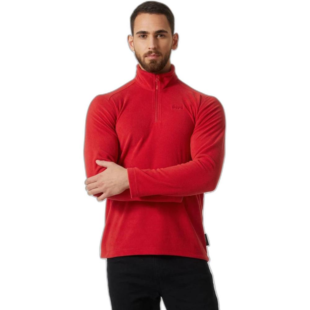 imageHellyHansen Daybreaker 12 Zip Fleece  Mens Recycled FleeceOuterwearJackets Cozy HalfZip Pullover For All Seasons162 Red