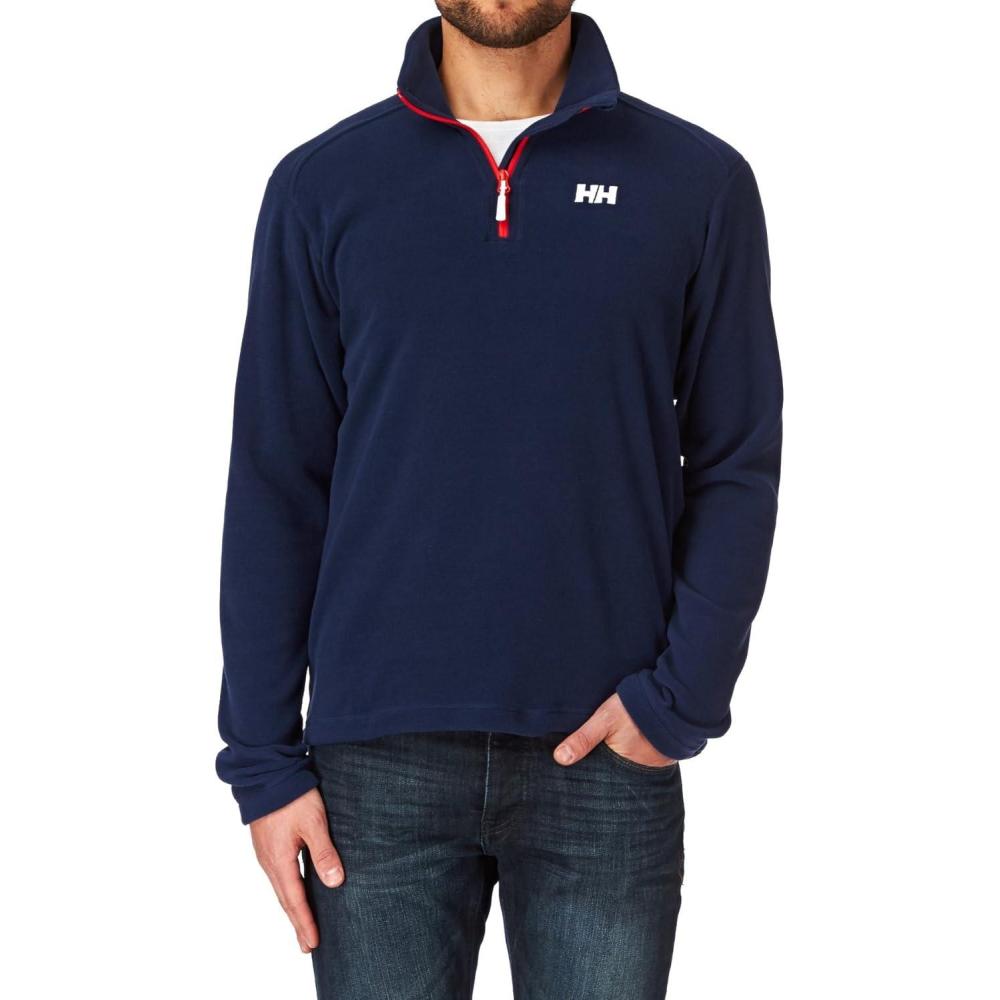 imageHellyHansen Daybreaker 12 Zip Fleece Mens Recycled FleeceOuterwearJackets Cozy HalfZip Pullover For All Seasons689 Evening Blue