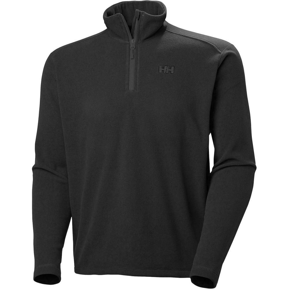 imageHellyHansen Daybreaker 12 Zip Fleece  Mens Recycled FleeceOuterwearJackets Cozy HalfZip Pullover For All Seasons992 Black