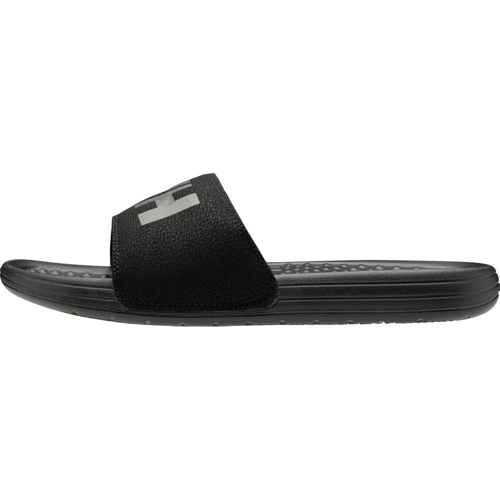 imageHellyHansen HH Slide Mens Casual Comfortable Sandals Lightweight Padded Strap Large Logo SlipOn Beach Pool Footwear990 BlackGunmetal