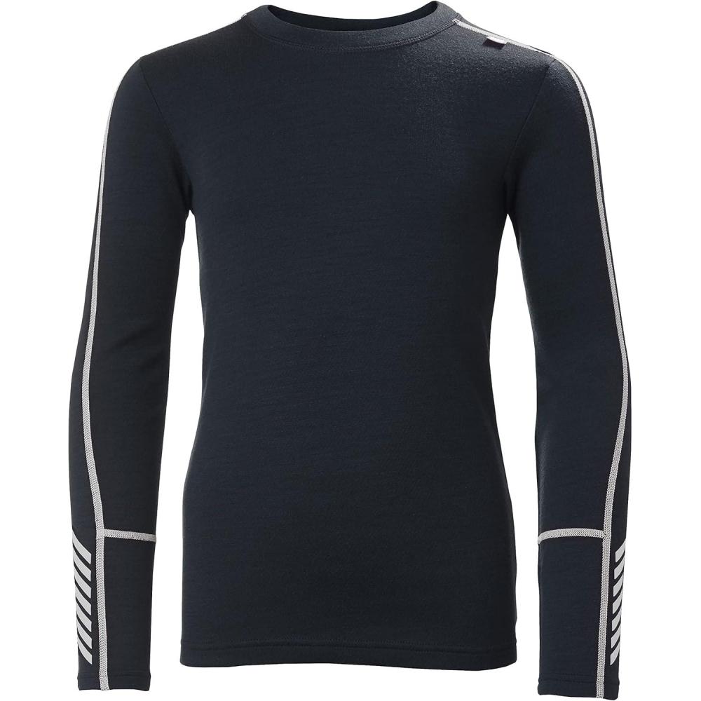 imageHellyHansen Jr Lifa Merino Midweight Set Kids Base Layer Thermal Underwear MoistureWicking Merino Wool Winter Ski596 Navy