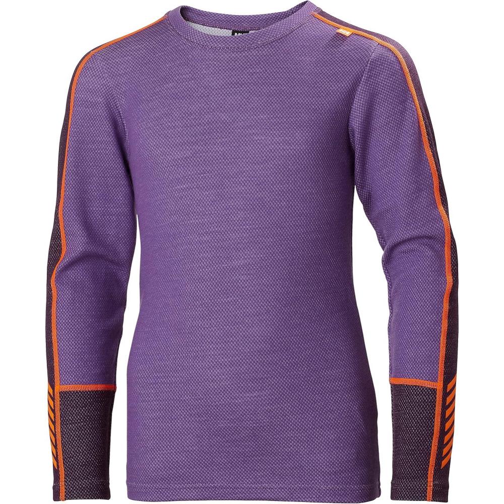 imageHellyHansen Jr Lifa Merino Midweight Set  Kids Base Layer Thermal Underwear MoistureWicking Merino Wool Winter Ski678 Crushed Grape