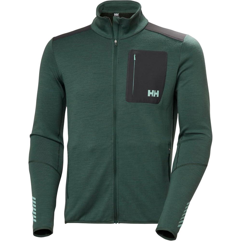 imageHellyHansen LIFA Merino Midlayer for Men Warm ampamp Breathable Wool Blend Pullover Ideal for Outdoor Activities ampamp Layering390 Jungle Green