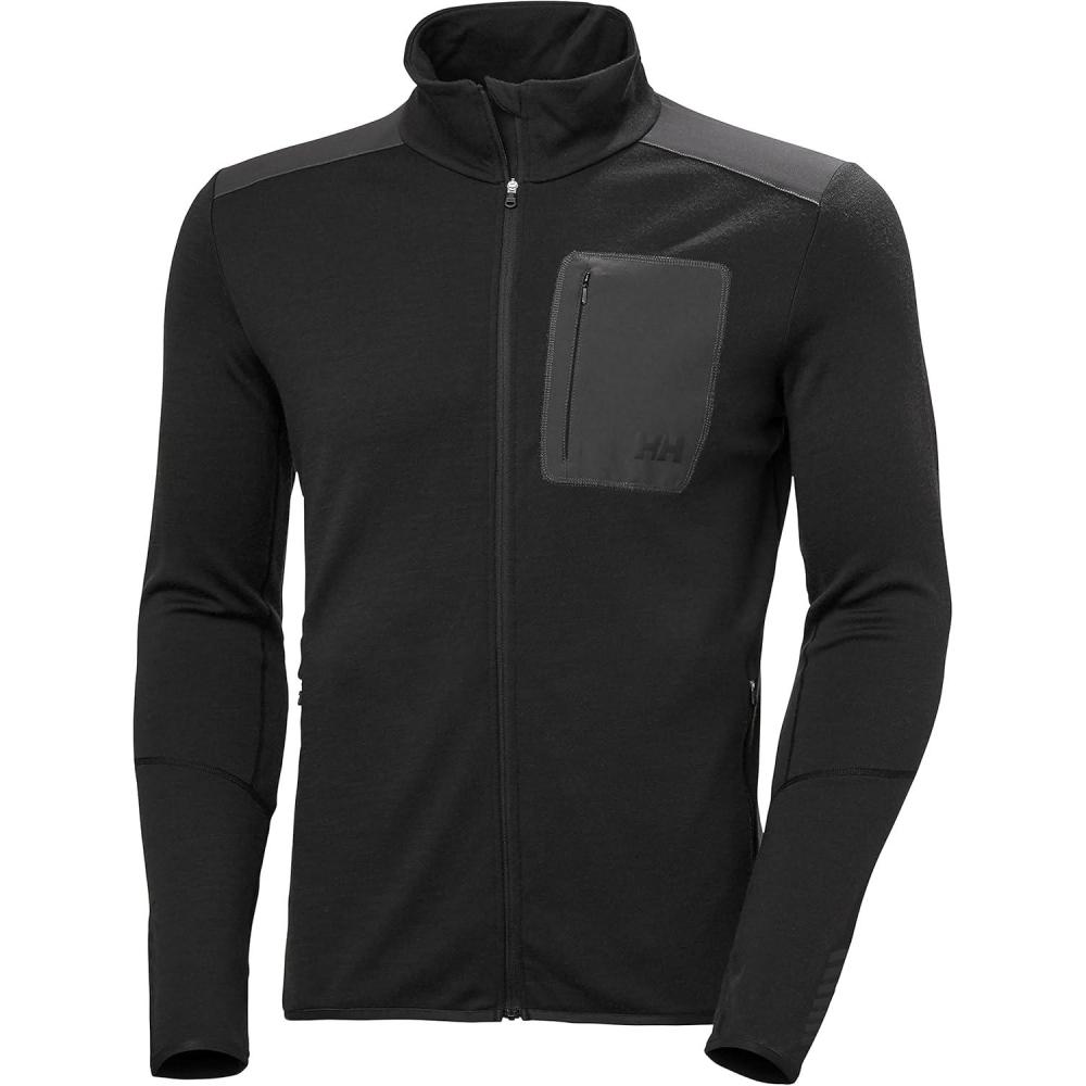 imageHellyHansen LIFA Merino Midlayer for Men Warm ampamp Breathable Wool Blend Pullover Ideal for Outdoor Activities ampamp Layering990 Black