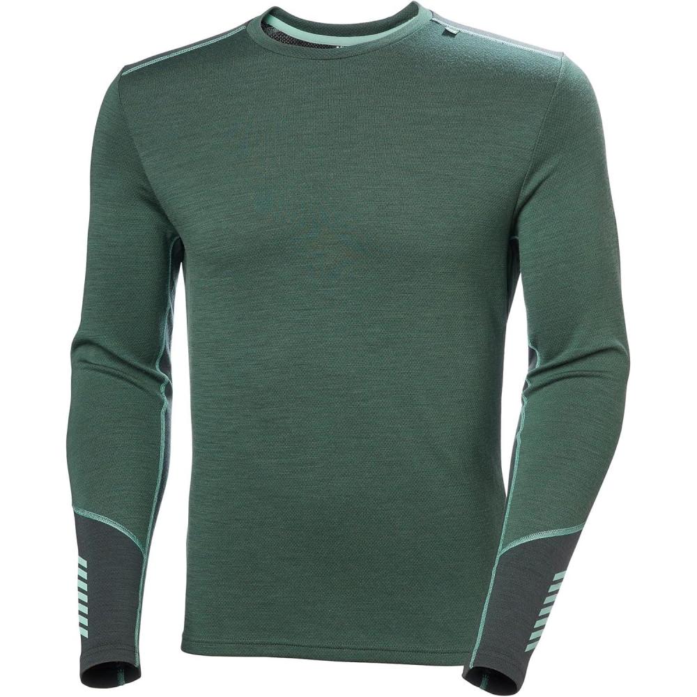 imageHellyHansen LIFA Merino Midweight Crew Base Layer for Men  Warm ampamp Breathable Ideal for Winter Sports ampamp Outdoor Activities390 Jungle Green