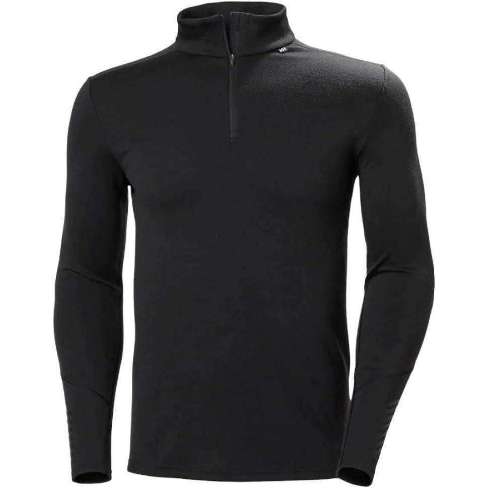 imageHellyHansen LIFA Merino Midweight HalfZip Base Layer for Men Performance Wicking Interior990 Black