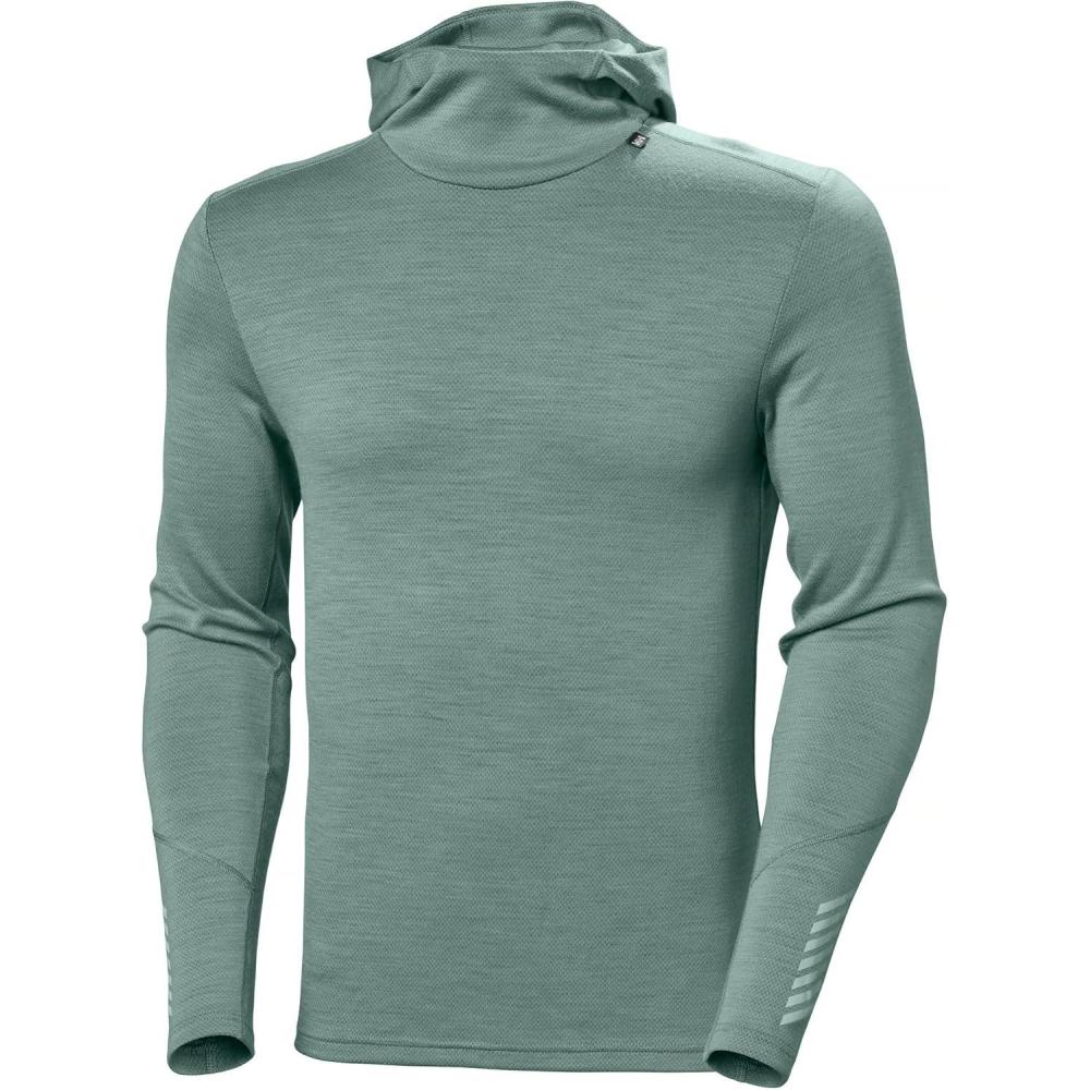 imageHellyHansen Lifa Merino Midweight Hoodie  Mens Merino Wool Base Layer Thermal Top for Ski Snowboard Hiking Camping489 Cactus