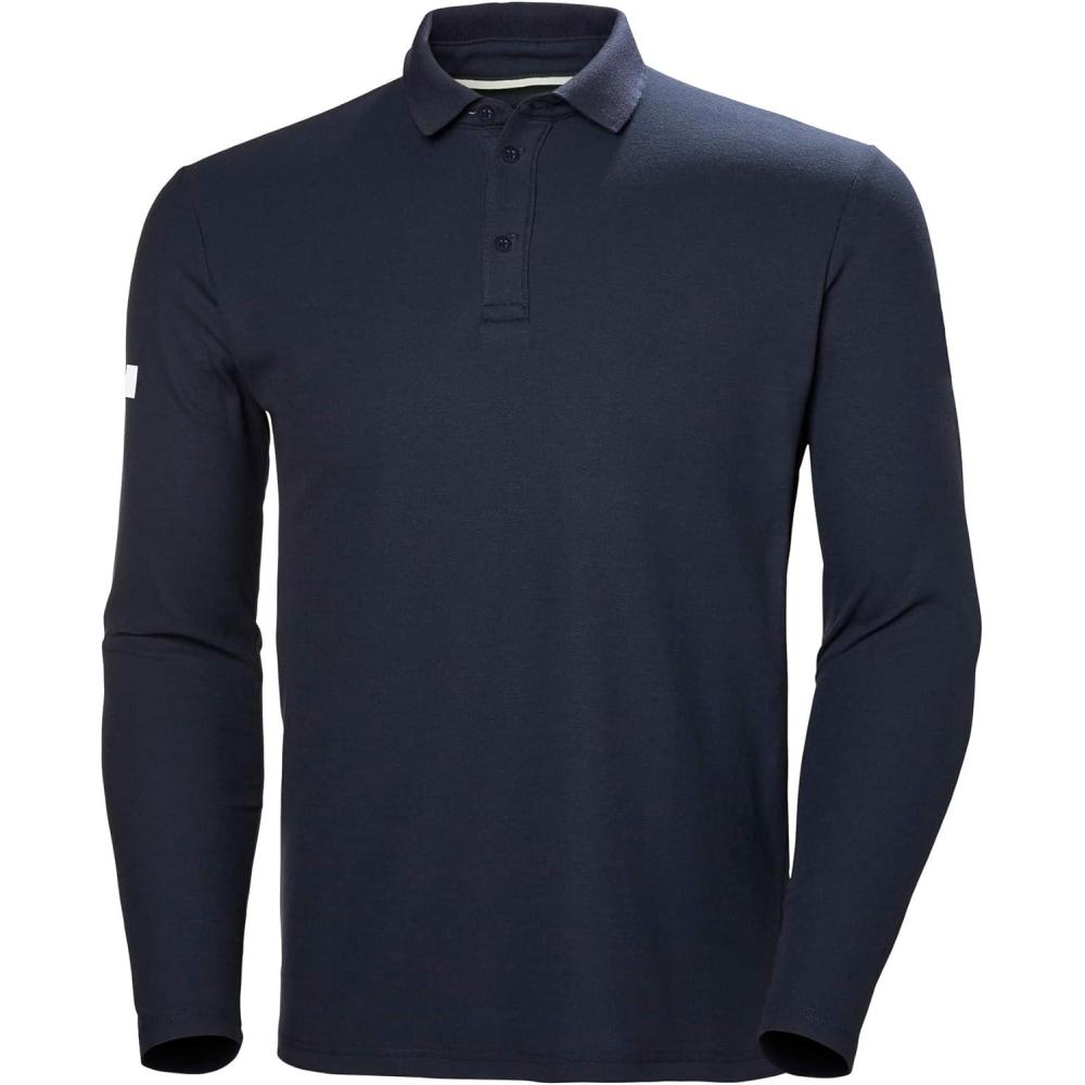 imageHellyHansen Mens Crewline Long Sleeve Polo Shirt597 Navy