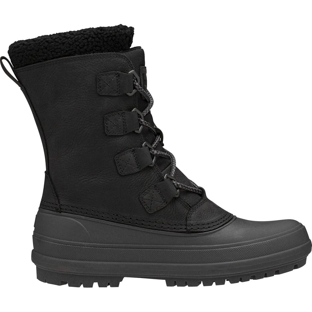 imageHellyHansen Varanger Primaloft Insulated Winter Boots for Women Waterproof Leather Upper Duck Boot Design FreezeBlock Tech990 Black