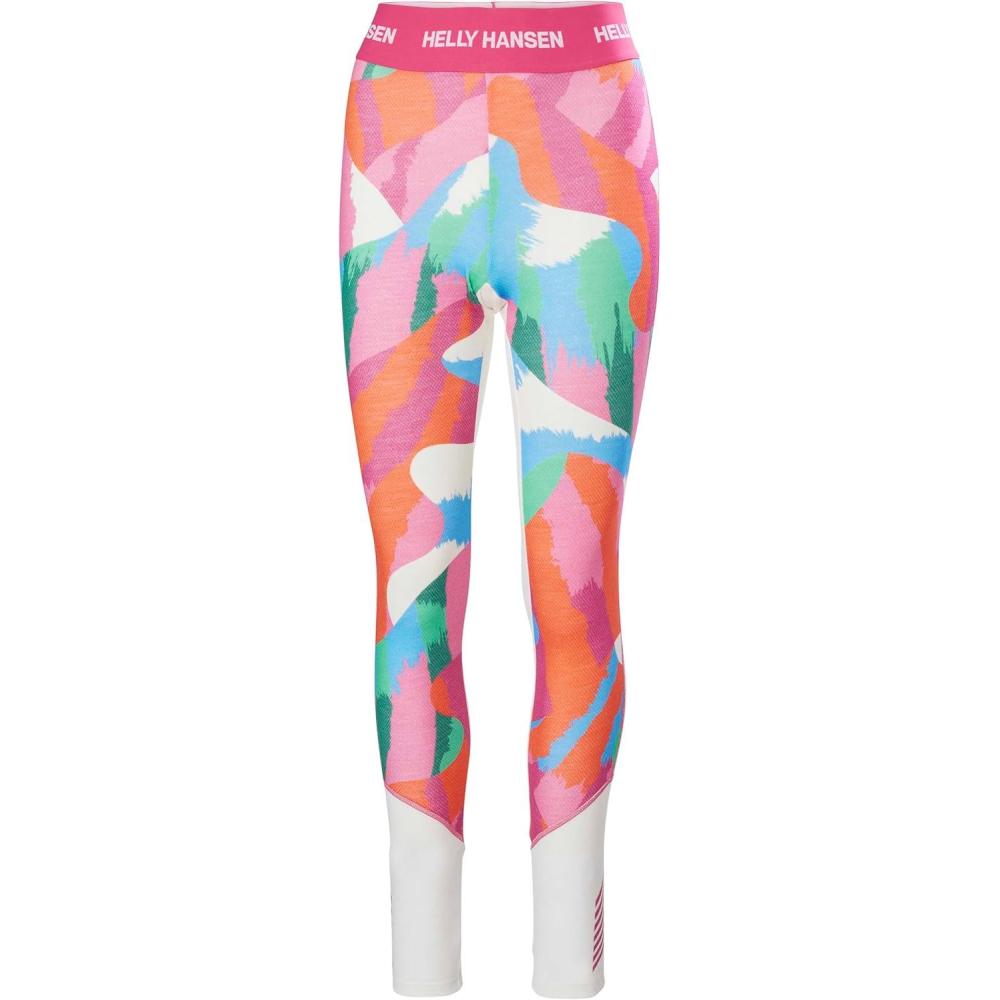 imageHellyHansen Womens LIFA Merino Midweight Graphic Base Layer Pants014 Off White Jpb Aop