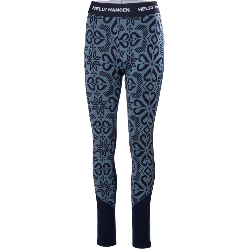 imageHellyHansen Womens LIFA Merino Midweight Graphic Base Layer Pants600 Navy Nordic