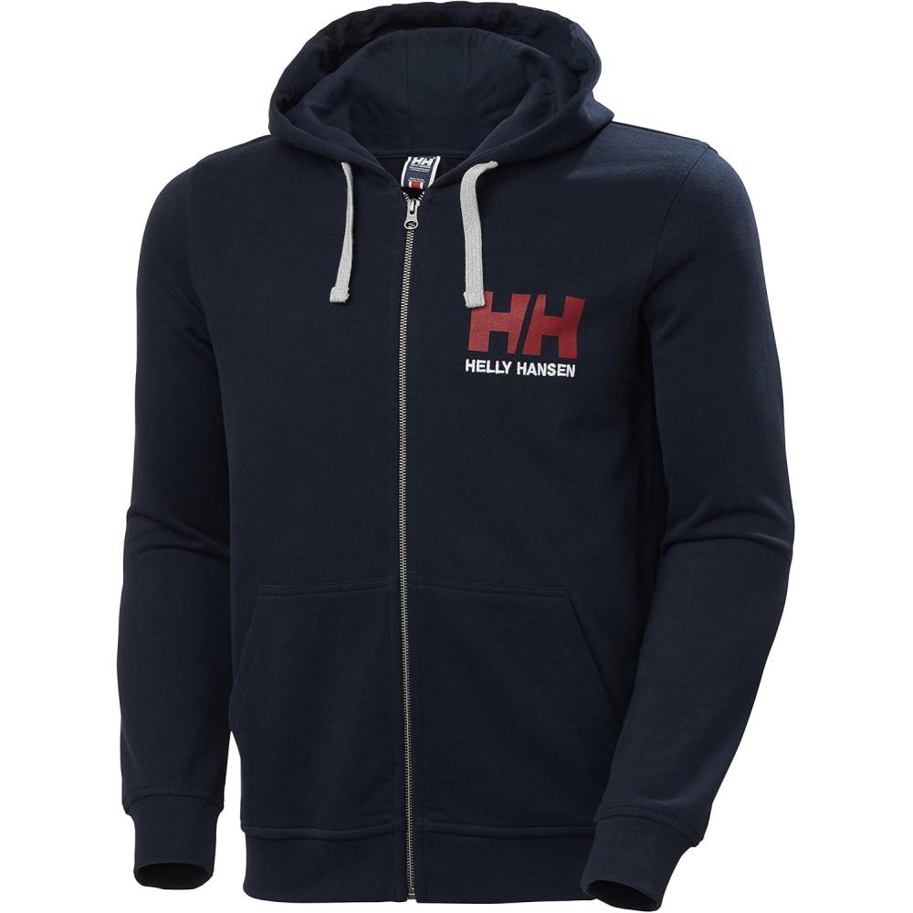 imageHellyHansen mens Hh Logo Full Zip Hoodie597 Navy