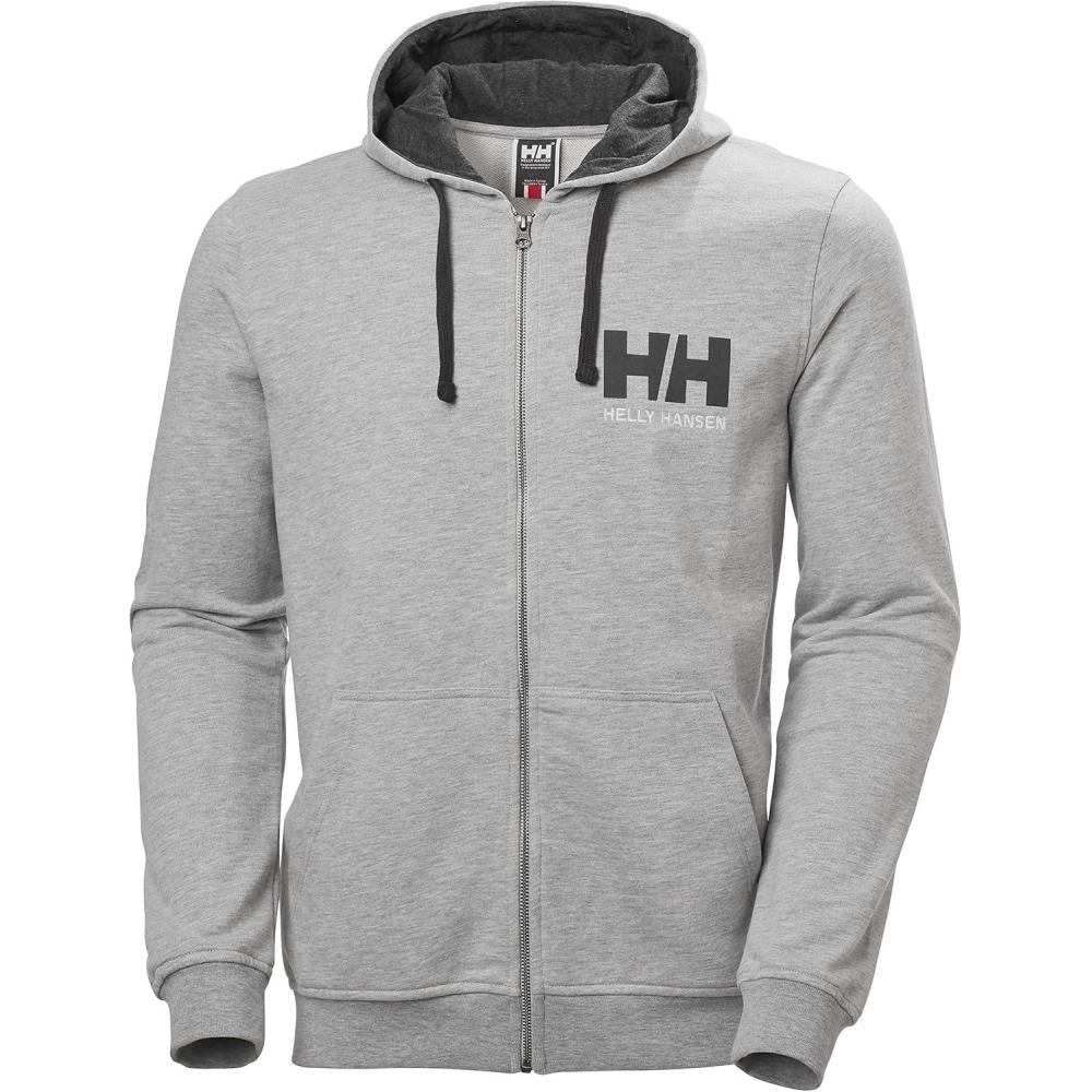 imageHellyHansen mens Hh Logo Full Zip Hoodie949 Grey Melange