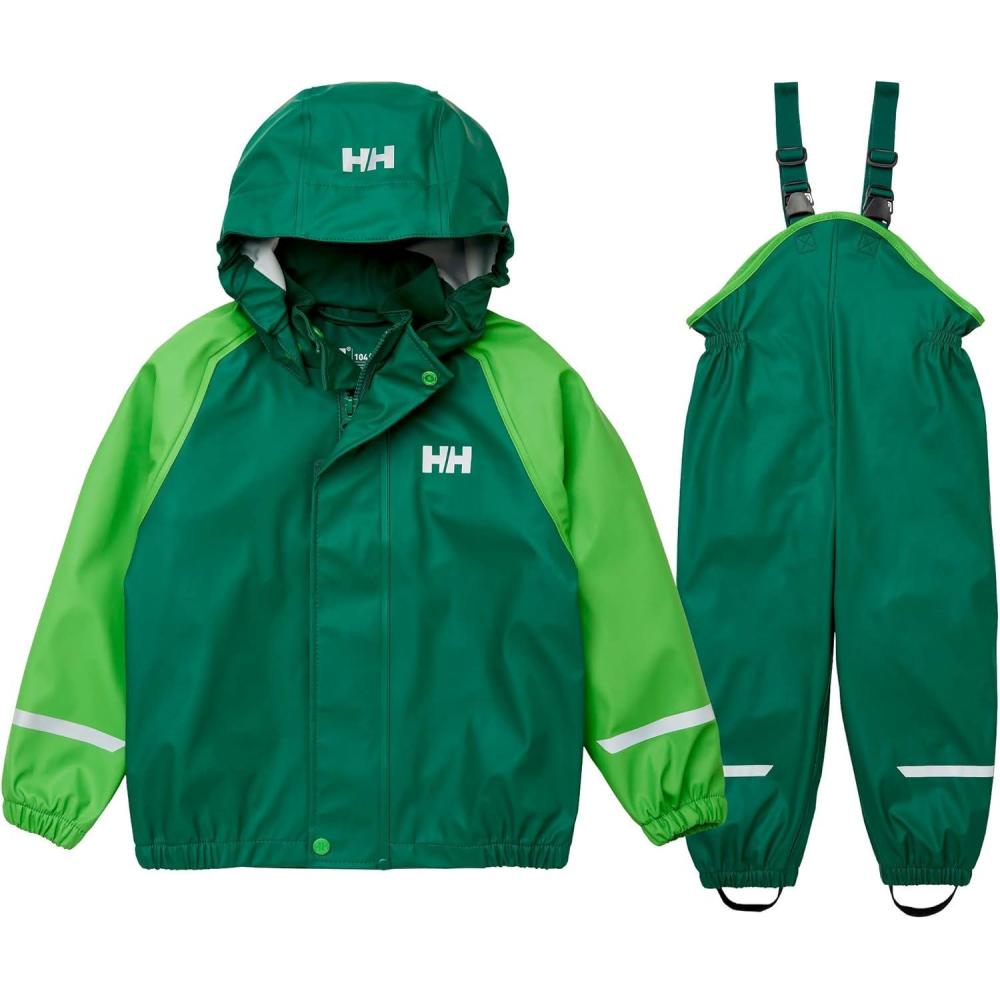 imageHellyHansen unisexchild Helly Hansen Kids New Bergen Pu Rainset486 Malachite