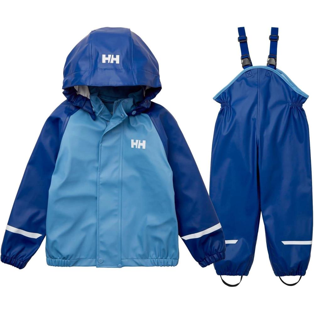 imageHellyHansen unisexchild Helly Hansen Kids New Bergen Pu Rainset606 Deep Fjord