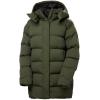 Helly-Hansen Aspire Puffy Parka Womens Winter Coat Puffer Jacket Insulated Water Resistant Long Warm Hooded Synthetic Down(432 Green)