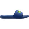 Helly-Hansen H/H Slide Mens Casual Comfortable Sandals, Lightweight Padded Strap, Large Logo, Slip-On Beach Pool Footwear(563 Olympian Blue/Azid Lime)