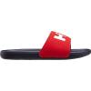 Helly-Hansen H/H Slide Mens Casual Comfortable Sandals, Lightweight Padded Strap, Large Logo, Slip-On Beach Pool Footwear(597 Navy/Alert Red)