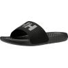 Helly-Hansen H/H Slide Mens Casual Comfortable Sandals, Lightweight Padded Strap, Large Logo, Slip-On Beach Pool Footwear(990 Black/Gunmetal)