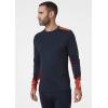 Helly-Hansen LIFA Merino Midweight Crew Base Layer for Men – Warm & Breathable, Ideal for Winter Sports & Outdoor Activities(599 Navy)