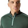 Helly-Hansen LIFA Merino Midweight Half-Zip Base Layer for Men – Performance Wicking Interior(Green)