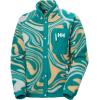 Helly-Hansen Women’s Imperial Printed Pile Snap, 537 Barely Blue Swirl Aop, Medium