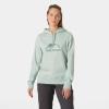 Helly-Hansen womens Nord Graphic Pullover Hoodie(462 Green Mist)