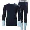 Helly-Hansen Jr Lifa Merino Midweight Set – Kids Base Layer Thermal Underwear, Moisture-Wicking Merino Wool, Winter Ski(599 Navy)