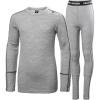 Helly-Hansen Jr Lifa Merino Midweight Set – Kids Base Layer Thermal Underwear, Moisture-Wicking Merino Wool, Winter Ski(951 Grey Melange)