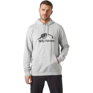 Helly Hansen mens Standard Nord Graphic Pull Over Hoodie(952 Grey Melange)