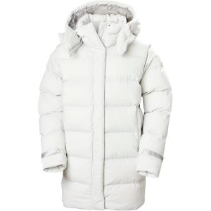 Helly-Hansen Aspire Puffy Parka Womens Winter Coat Puffer Jacket Insulated Water Resistant Long Warm Hooded Synthetic Down(823 Nimbus Cloud)