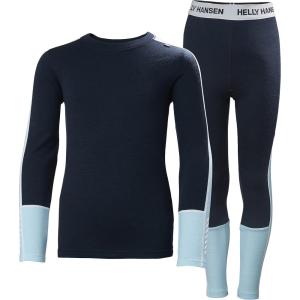Helly-Hansen Jr Lifa Merino Midweight Set – Kids Base Layer Thermal Underwear, Moisture-Wicking Merino Wool, Winter Ski(599 Navy)