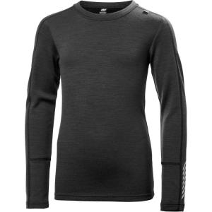 Helly-Hansen Jr Lifa Merino Midweight Set – Kids Base Layer Thermal Underwear, Moisture-Wicking Merino Wool, Winter Ski(991 Black)