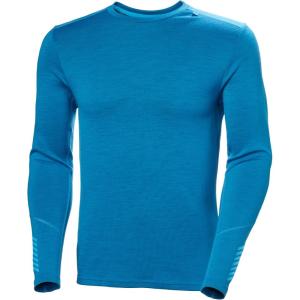 Helly-Hansen LIFA Merino Midweight Crew Base Layer for Men – Warm & Breathable, Ideal for Winter Sports & Outdoor Activities(578 Neptune Blue)
