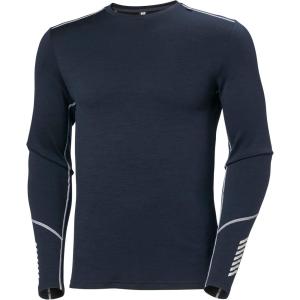 Helly-Hansen LIFA Merino Midweight Crew Base Layer for Men – Warm & Breathable, Ideal for Winter Sports & Outdoor Activities(600 Navy)