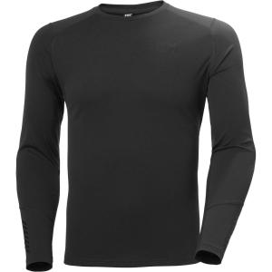 Helly-Hansen LIFA Merino Midweight Crew Base Layer for Men – Warm & Breathable, Ideal for Winter Sports & Outdoor Activities(980 Ebony)