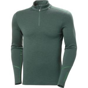 Helly-Hansen LIFA Merino Midweight Half-Zip Base Layer for Men – Performance Wicking Interior(495 Darkest Spruce)