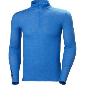 Helly-Hansen LIFA Merino Midweight Half-Zip Base Layer for Men – Performance Wicking Interior(639 Electric Blue)
