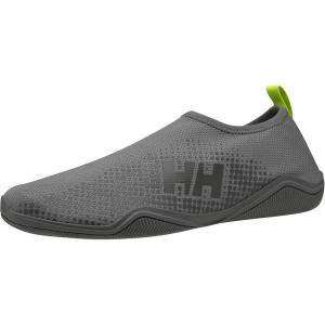 Helly-Hansen Mens Crest Watermoc Sailing Watersports Shoes, Light-Weight, Breathable, Multiple Colors(964 Charcoal/Ebony/Azid Lime)