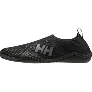 Helly-Hansen Mens Crest Watermoc Sailing Watersports Shoes, Light-Weight, Breathable, Multiple Colors(990 Black/Charcoal)