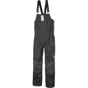 Helly-Hansen Sailing Bib Overalls – Windproof with Reinforced Knees Fishing Bib – Quick-Dry Rain Overalls(980 Ebony / 4.0)