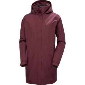Helly-Hansen Womens Aden Insulated Waterproof Windproof Breathable Long Length Packable Hood Rain Coat Jacket(658 Hickory)