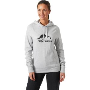 Helly-Hansen womens Nord Graphic Pullover Hoodie(952 Grey Melange)