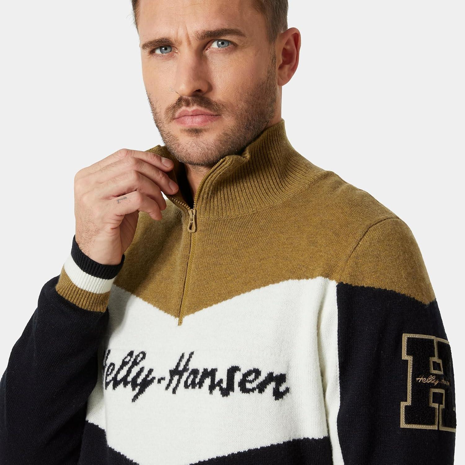 imageHellyHansen Apres Knitted Sweater Mens 90s Style Merino Wool Pullover Soft Touch Retro Aesthetic990 Black