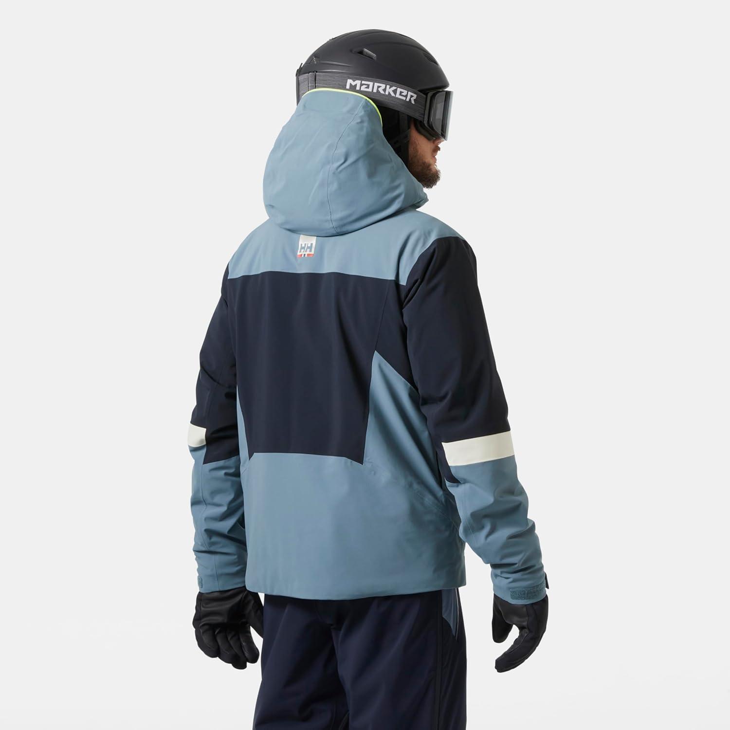 imageHellyHansen Kvitfjell Race Ins Jacket Mens Skiing Jacket with HELLY TECH 4Way Stretch Articulated Sleeves Waterproof597 Navy Washed Navy