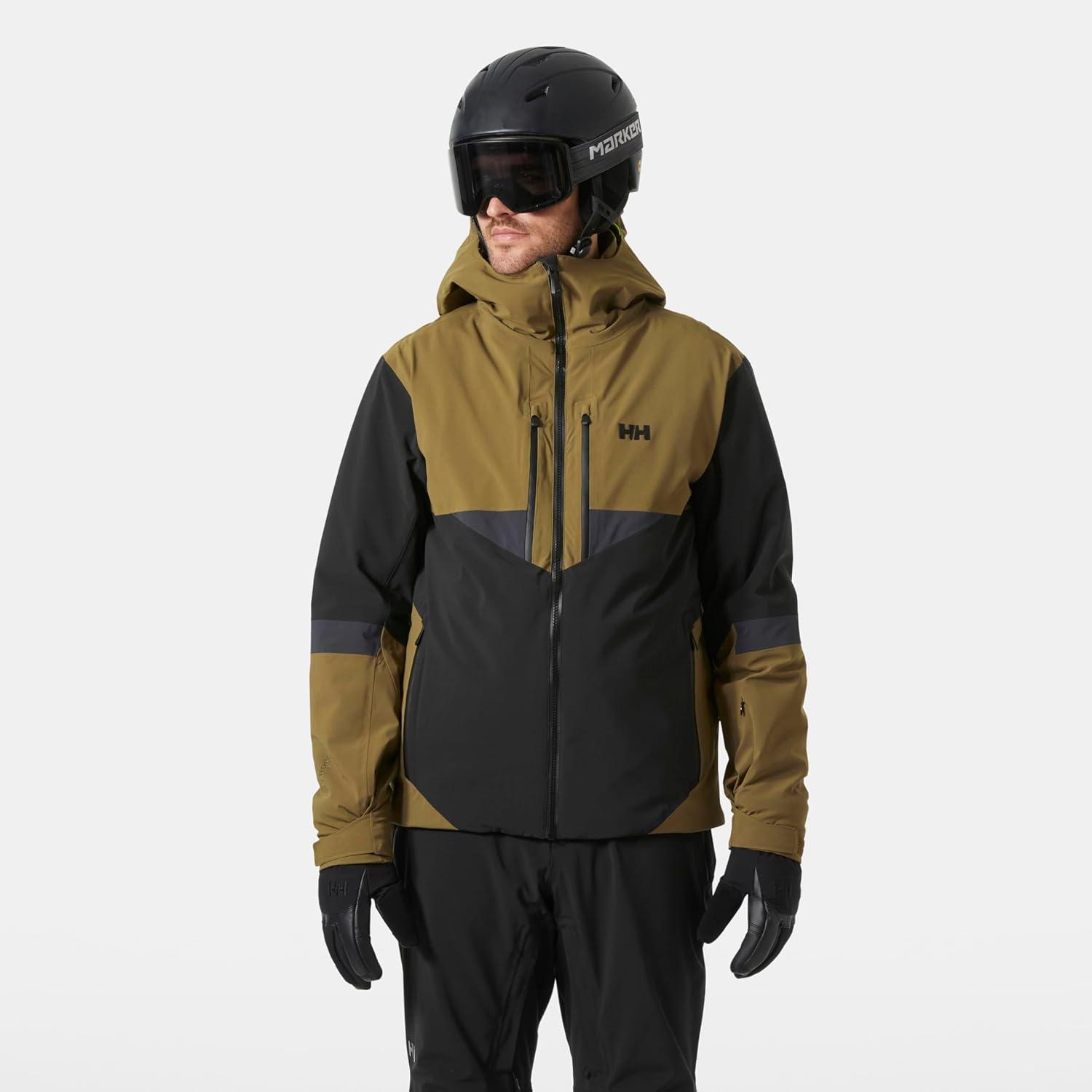imageHellyHansen Kvitfjell Race Ins Jacket Mens Skiing Jacket with HELLY TECH 4Way Stretch Articulated Sleeves Waterproof991 Black